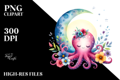 Sleeping Moon Sticker Clipart Product Image 2