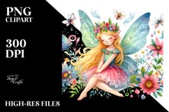 Colorful Small Cute Fairy | Sublimation Clipart Product Image 1