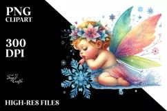 Colorful Baby Fairy with Snowflake Product Image 1