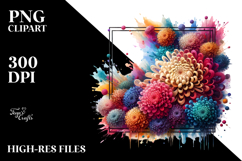 Colorful Chrysanthemum, Transparent PNG Product Image 2