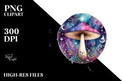 Vibrant Celestial Mushroom Tarot PNG Product Image 2