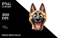 Funny Malinois Through Ice Crack | Sublimation | Clipart Product Image 3