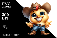 Farm Cowboy Chicken | Sublimation | Clipart Product Image 2