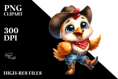 Farm Cowboy Chicken | Sublimation | Clipart Product Image 2