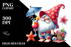 Whimsical Gnome Cocktail Beachwear PNG Product Image 2