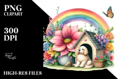 Watercolor DOG House | Large Flower Clipart Product Image 2