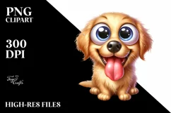 Funny Golden Retriever Sitting Up | Sublimation | Clipart Product Image 3