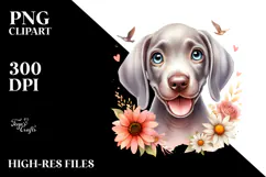 Watercolor Baby Weimaraner PNG Product Image 2