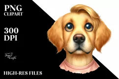 Golden Retriever Funny Haircut Clipart Product Image 1