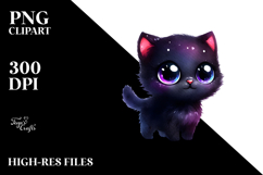 Vibrant Baby Black Cat, Transparent PNG Product Image 2
