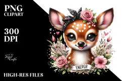 Energetic Baby Deer, Transparent PNG Product Image 2
