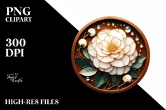 Stained Camellia Wood Splash | Sublimation Clipart Product Image 3