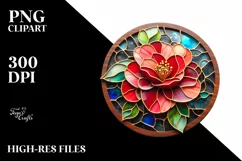Stained Camellia Wood Splash | Sublimation Clipart Product Image 3