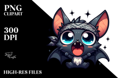 Goofy Cartoon Bat with Bandana PNG Product Image 2