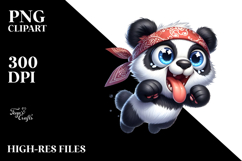 Goofy Panda Vector Art PNG Product Image 2