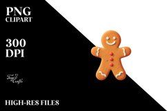 Simple Gingerbread Man PNG Product Image 2