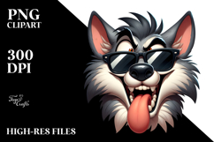 Digital Wolf with Sunglasses PNG Product Image 2