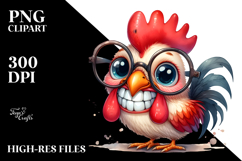 es-Wearing Goofy Rooster | Clipart Product Image 2