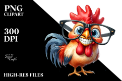 es-Wearing Goofy Rooster | Clipart Product Image 2