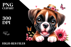 Watercolor Cute Boxer PNG Product Image 2