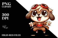 Expressive Dog Jumping in Mid-Air PNG Product Image 2