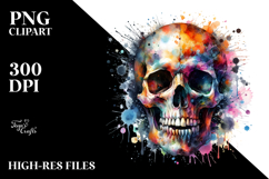 Grunge Skull Painting, Transparent PNG Product Image 2