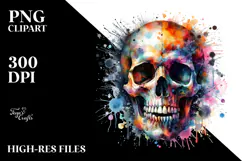 Grungy Skull, Transparent PNG Product Image 2