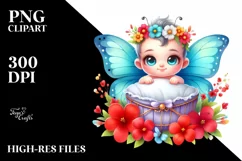 Colorful Baby Butterfly | Clipart Product Image 1