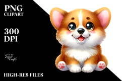 Cute Pembroke Welsh Corgi, PNG Product Image 2