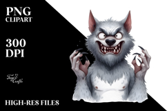 Funny Werewolf Cow, Transparent PNG Product Image 2