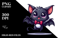Ridiculously Cute Bat with Bow Tie PNG Product Image 2