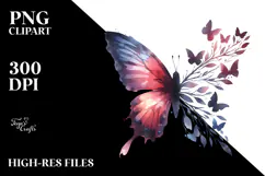 Colorful Bird made of Butterfly Silhouettes Product Image 2