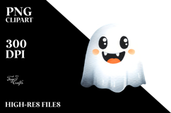 Funny Halloween Ghost PNG Product Image 2
