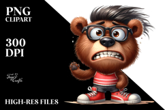 Expressive Bear with Sunglasses Standing Up Product Image 2