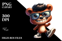 Expressive Bear with Sunglasses Standing Up Product Image 2