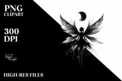 Gothic Fairy Clipart, Transparent PNG Product Image 1