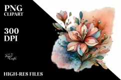 Pastel Wooden Azalea, Stained |Clipart Product Image 3