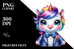 Vibrant Unicorn Made of Flowers, PNG Product Image 2