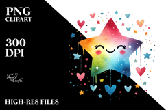 Colorful Smiling Star PNG Product Image 2