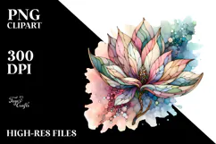 Glossy Magnolia with Metalic Insertions PNG Product Image 2