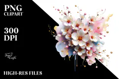Abstract Glossy Rose Made of Material PNG Product Image 2