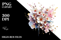 Abstract Glossy Rose Made of Material PNG Product Image 2