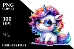 Playful Baby Unicorn, PNG Product Image 2