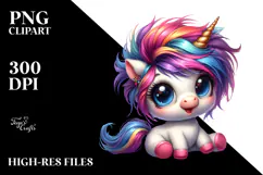 Cute Baby Unicorn PNG Product Image 2