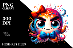 Funny Tiny Kraken, Transparent PNG Product Image 2