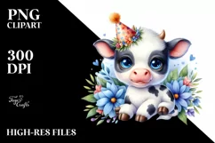 Colorful Baby Cow | Clipart Product Image 3