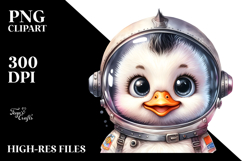 Cute Baby Swan Watercolor PNG Product Image 2