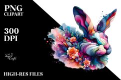 Vibrant Abstract Bunny 3D Clipart Product Image 3