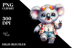 Cute Koala with Punk Look, Transparent PNG Product Image 2