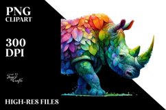 Vibrant Rhino PNG Product Image 1